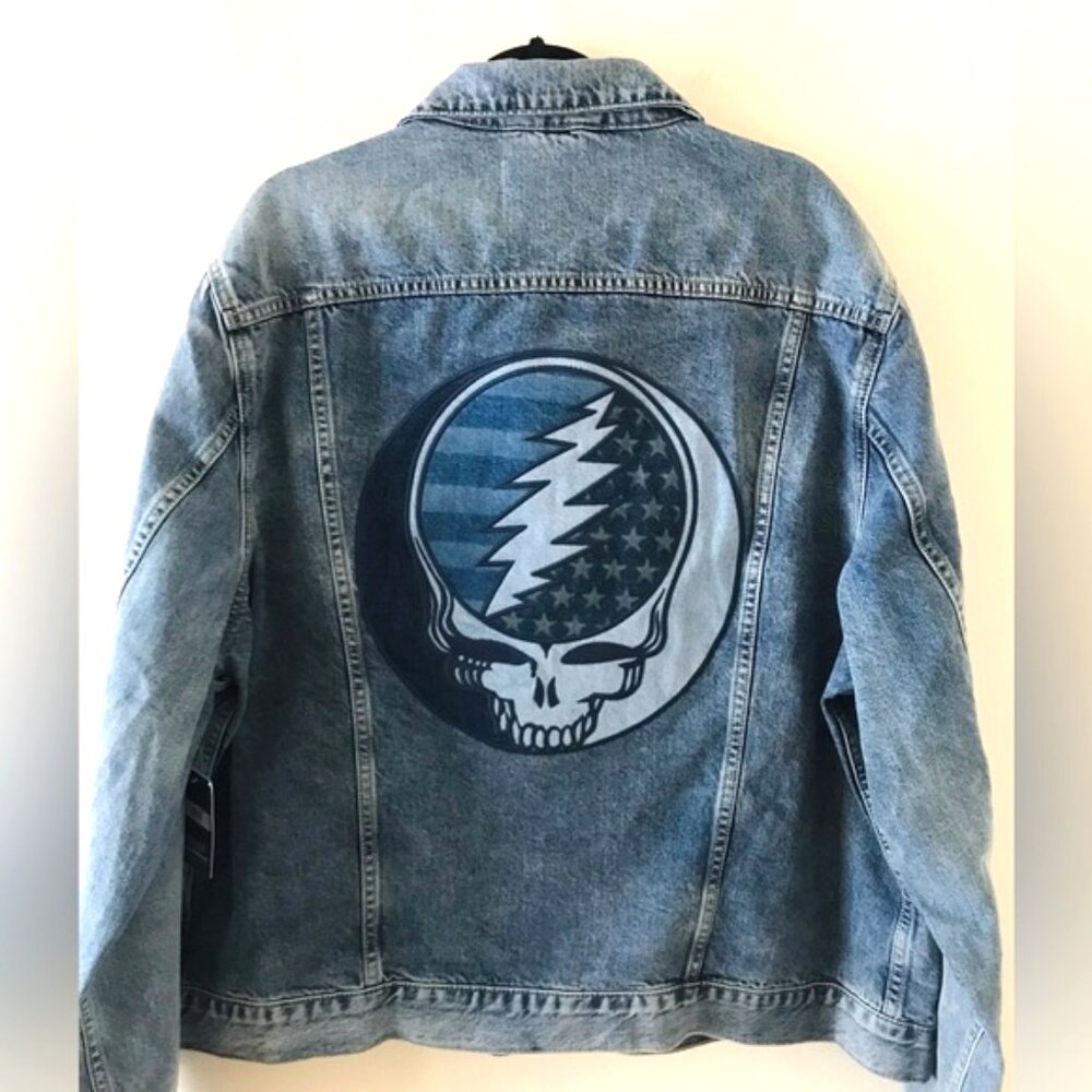 Lucky Brand Jean Jacket Grateful Dead Denim NWT XXL - Picture 5 of 10